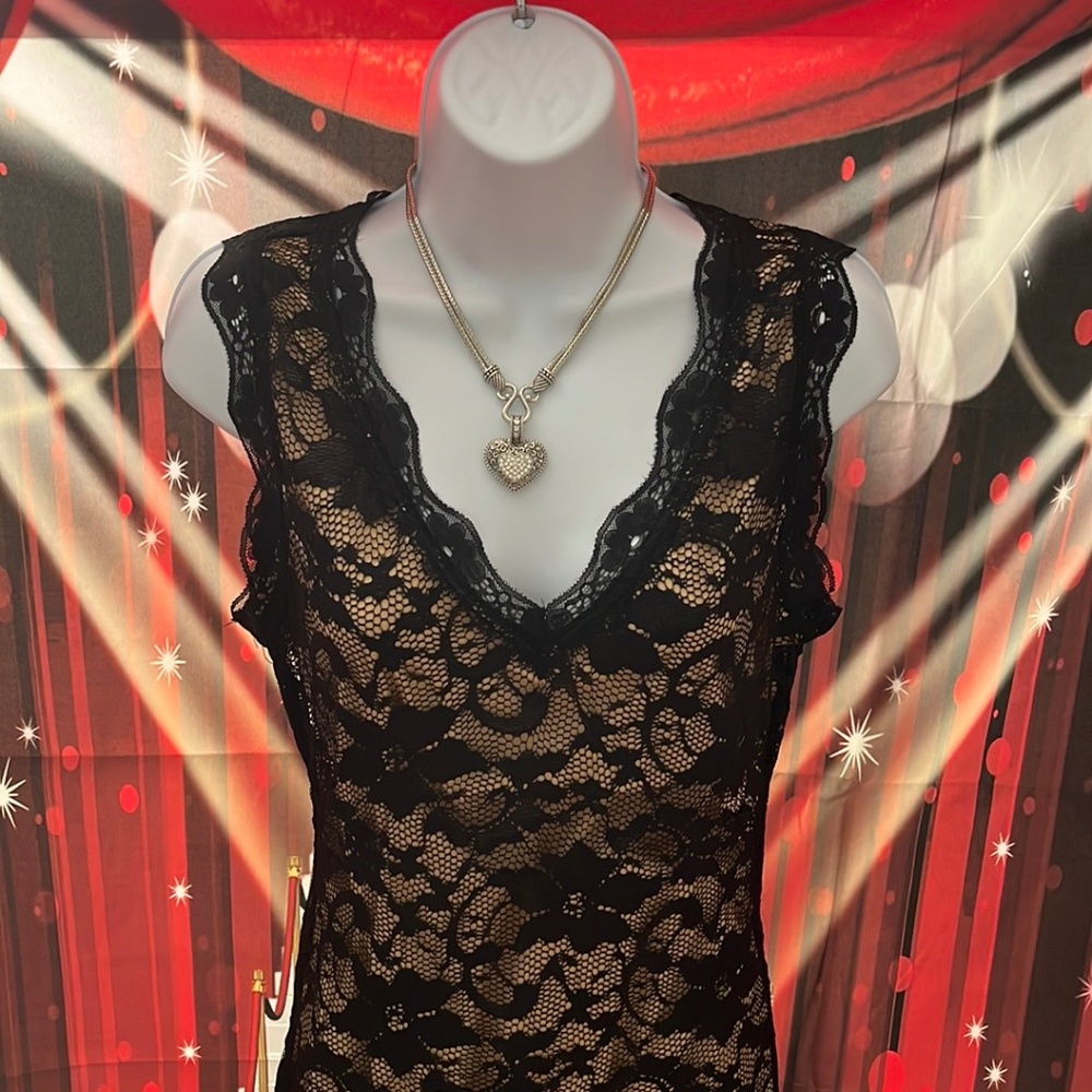 Sexy lace dress with liner